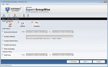 SysTools Export GroupWise screenshot 3