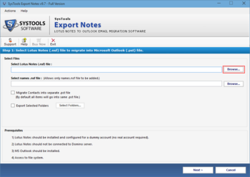 SysTools Export Notes screenshot 3