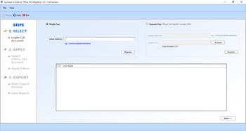 SysTools G Suite to Office 365 Migrator screenshot 3