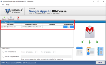SysTools Google Apps to IBM Verse screenshot 2