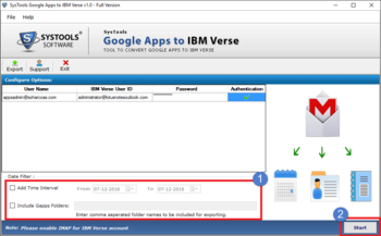 SysTools Google Apps to IBM Verse screenshot 3