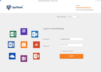 SysTools Hotmail Backup screenshot