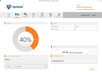 SysTools Hotmail Backup screenshot 4