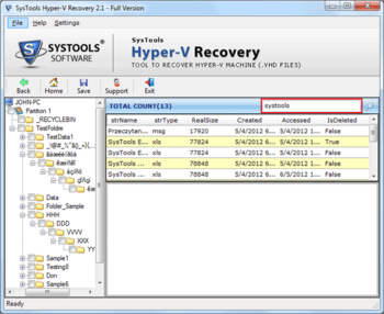 SysTools Hyper-V Recovery screenshot 3