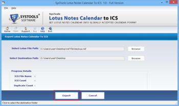 SysTools Lotus Calendar to ICS screenshot 4