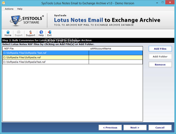 SysTools Lotus Notes Emails to Exchange Archive screenshot 3
