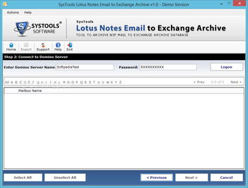 SysTools Lotus Notes Emails to Exchange Archive screenshot 4