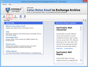 SysTools Lotus Notes Emails to Exchange Archive screenshot 3