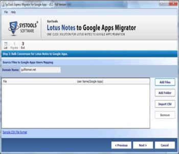 SysTools Lotus Notes to Google Apps screenshot 4