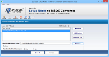 SysTools Lotus Notes to MBOX Converter screenshot 2