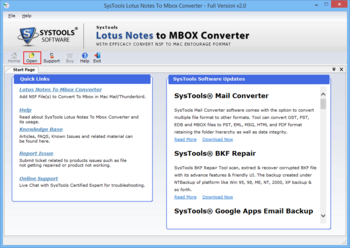 SysTools Lotus Notes to MBOX Converter screenshot