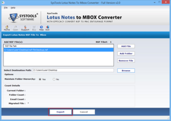 SysTools Lotus Notes to MBOX Converter screenshot 4