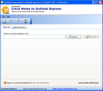 SysTools Lotus Notes to Outlook Express screenshot 3