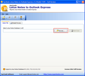 SysTools Lotus Notes to Outlook Express screenshot 4