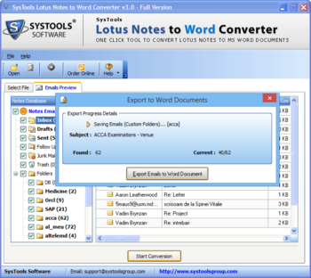 SysTools Lotus Notes to Word screenshot 2