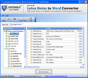 SysTools Lotus Notes to Word screenshot 3