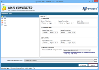 SysTools Mail Converter screenshot 2