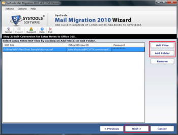 SysTools Mail Migration Office365 screenshot