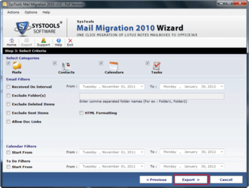 SysTools Mail Migration Office365 screenshot 3
