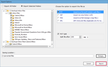 SysTools MBOX Converter screenshot 3