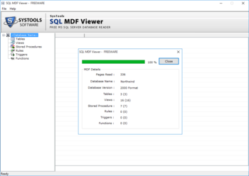 SysTools MDF Viewer screenshot 2