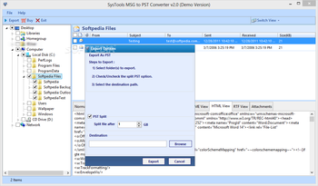 SysTools MSG to PST Converter screenshot 6
