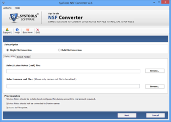 SysTools NSF Converter screenshot