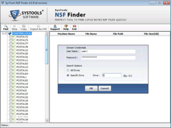 SysTools NSF Finder screenshot 3