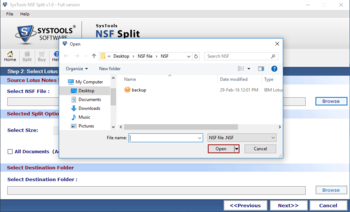 SysTools NSF Split screenshot 2