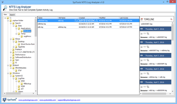SysTools NTFS Log Analyzer screenshot