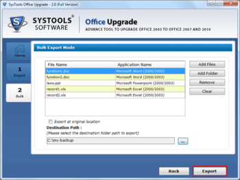 SysTools Office Upgrade screenshot