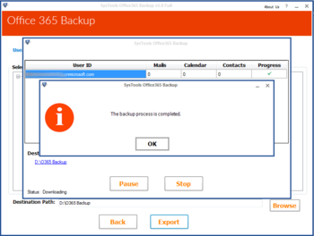 SysTools Office365 Backup & Restore screenshot 3
