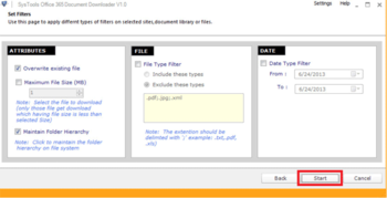 SysTools Office365 Document Downloader screenshot 3