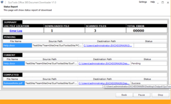 SysTools Office365 Document Downloader screenshot 4