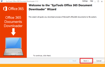 SysTools Office365 Document Downloader screenshot