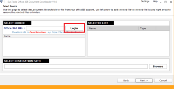 SysTools Office365 Document Downloader screenshot 3