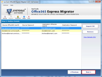 SysTools Office365 Express Migrator screenshot 3