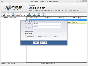 SysTools OST Finder screenshot 2