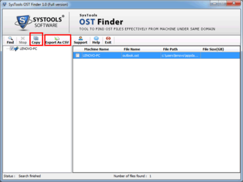SysTools OST Finder screenshot