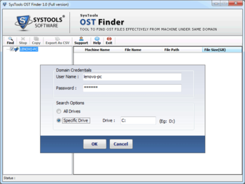 SysTools OST Finder screenshot 4