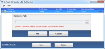 SysTools OST Locator screenshot 2