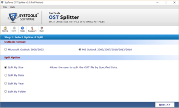 SysTools OST Splitter screenshot 2