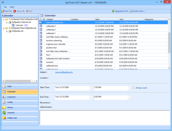 SysTools OST Viewer screenshot 2