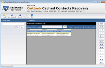 SysTools Outlook Cached Contacts Recovery screenshot 2