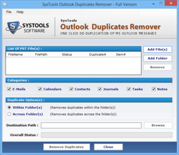 SysTools Outlook Duplicates Remover screenshot 2