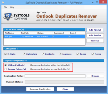 SysTools Outlook Duplicates Remover screenshot 4