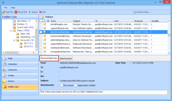 SysTools Outlook Mac Exporter screenshot 2