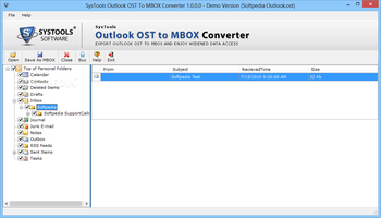 SysTools Outlook OST to MBOX Converter screenshot 2