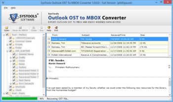 SysTools Outlook OST to MBOX Converter screenshot 3