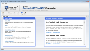 SysTools Outlook OST to NSF Converter screenshot